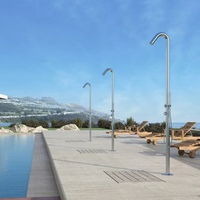 Kamalu - Colonna doccia da esterno in acciaio inox con miscelatore e doccetta| KA-300AI