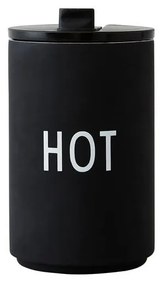 Tazza termica nera da 350 ml Hot - Design Letters