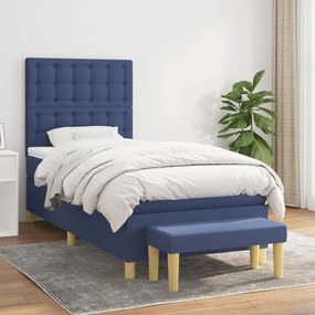 Giroletto A Molle Con Materasso Blu 80x200 Cm İntessuto /