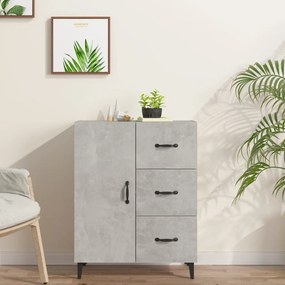 Credenza grigio cemento 69,5x34x90 cm in legno multistrato