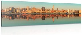Stampa su tela – Incantevole New York riflesso nell'acqua