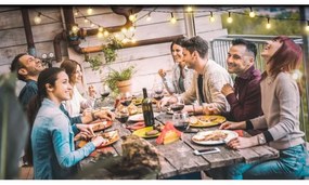 Grundig - Catena solare dimmerabile 50 LED/8 funzioni 9,35m bianco caldo + DO