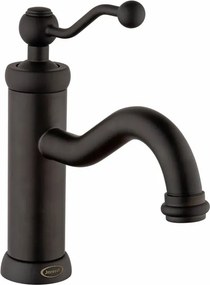 Rubinetto per lavabo a canna media getto laminare cristallino Lingaa nero spazzolato opaco JACUZZI RUBINETTERIA
