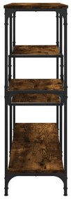 Tavolo consolle rovere fumo 103x32x95 cm legno multistrato