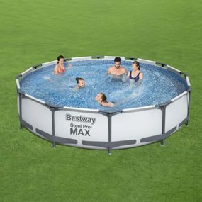 Piscina fuori terra rotonda ø 366x76 cm con pompa Steel Pro MAX Bestway