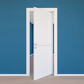 Porta interna rototraslante Milk Inserto in legno colore bianco, L 70 x H 210 cm, apertura reversibile