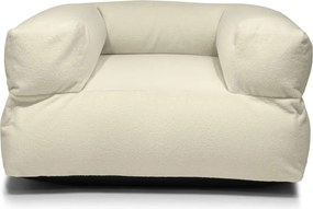 Puof a sacco grigio chiaro con rivestimento in bouclé MooG – SLOWDOWN