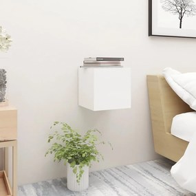 Comodino Bianco 30,5x30x30 Cm İn Legno Multistrato /