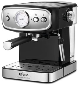 Caffettiera Express a Leva UFESA CE7244 1,5 L Nero Argentato 850 W