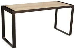 Scrivania design industriale legno massiccio L156 cm INDUSTRIA