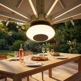 VOLTA - modulo led e cassa bluetooth per ombrellone VOLTA