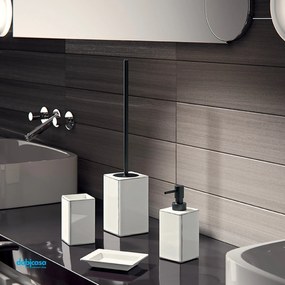 Gedy "Lucrezia" Set Accessori Da Bagno 4 Pezzi D'Appoggio In Finitura Bianco