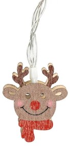 Aigostar - Catena luminosa natalizia a LED 20 LED/3x AA 3 m bianco caldo con renna