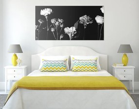 Stampa su tela – Fiori eleganti in bianco e nero