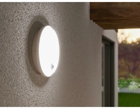 Lampada da parete LED per esterni con sensore 15W/230V IP65, bianco