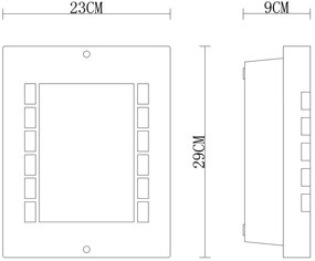 Applique Inox E27 da parete IP54 per esterni - serie METRO