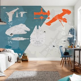 Fotomurale KOMAR Techn plan, Multicolore 368X254 cm