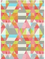 Scion Carta da parati Axis - Lime/ Peany/ Sunset