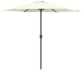 Ombrellone da Esterni Palo in Alluminio 270x246cm Bianco Sabbia