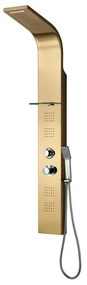 Colonna da doccia idromassaggio termostatico JOSTA - dorato - 45x150 cm