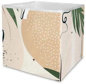 Contenitore in microfibra beige Abstract Dark, 32 l Abstract Art - Butter Kings