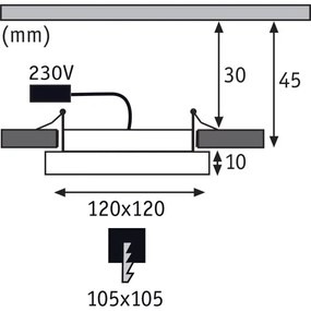 Paulmann 92950 - Faretto da incasso LED/7,5W IP23 AREO 230V per bagno