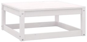 Set Divani da Giardino 6 pz Bianco in Legno Massello di Pino