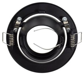 Portafaretto GU10 e MR16 Orientabile Tondo Foro Ø95mm Nero