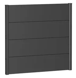 Frangivista in acciaio metallizzato grigio scuro BIOHORT L 96 x H 91 cm, spessore 44 mm