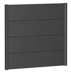 Frangivista in acciaio metallizzato grigio scuro BIOHORT L 96 x H 91 cm, spessore 44 mm