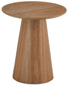 Tavolino in rovere decorato in colore naturale ø 45 cm Tango - Furnhouse