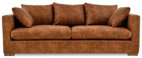 Divano in similpelle marrone cognac 225 cm Hamburg - Scandic