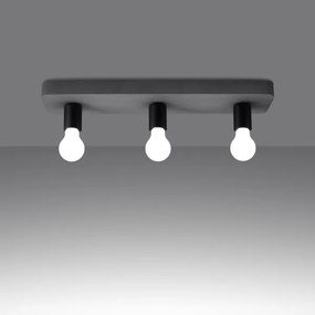 Sollux  SL.1158 - Faretto TAVO 3xE27/15W/230V calcestruzzo