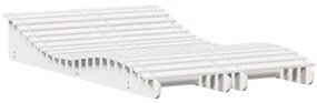 Lettini prendisole 2pz bianchi 205x60x31,5 legno massello pino