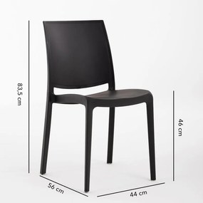 Sedia da giardino London NEW GARDEN antracite, set da 2 pezzi