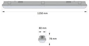 Plafo Stagna 1250mm 30,0W 4000K