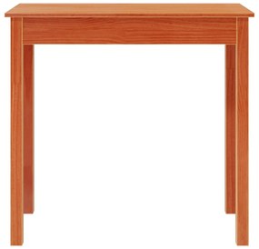 Tavolo consolle marrone cera 80x40x75cm legno massello di pino