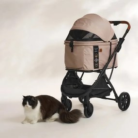 Fikago - Passeggino per cani e gatti AGILE HUGGY beige