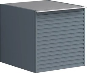 Struttura semi colonna da bagno Pixel Plain Stipes  1 anta laccato opaco indaco L 40 x H 40 x P 45.5 cm