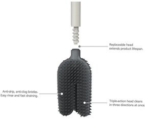 Scopino in acciaio inox argento Flex - Joseph Joseph