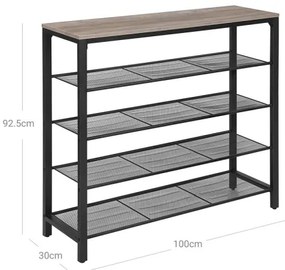 Scarpiera DAVOR grigia/nera