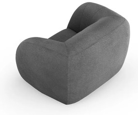 Poltrona grigia in tessuto bouclé Essen - Cosmopolitan Design