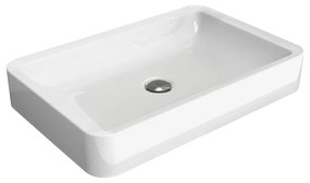 Flaminia Nile 62 Lavabo cm 62 da appoggio senza troppopieno in ceramica bianco