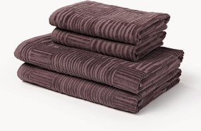 Set di asciugamani in velluto Petra, varie misure