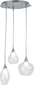 Lampadario Neoclassico Skyline trasparente paralume trasparente 3x G9 LUCE AMBIENTE DESIGN