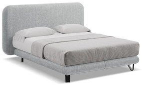 Letto boxspring grigio chiaro 140x200 cm Ilima - Makamii