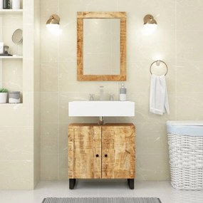 Set mobili da bagno 2pz in legno massello di mango