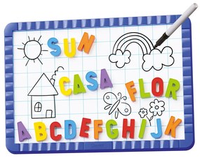 Magnetino Letters Starter Set - Lavagna con lettere magnetiche - 48 magneti