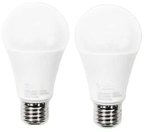 2 PZ Lampada A Led E27 A60 15W 1520LM Bianco Neutro 4200K