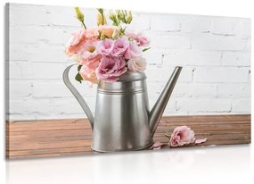 Quadro su tela – Bouquet di fiori in annaffiatoio